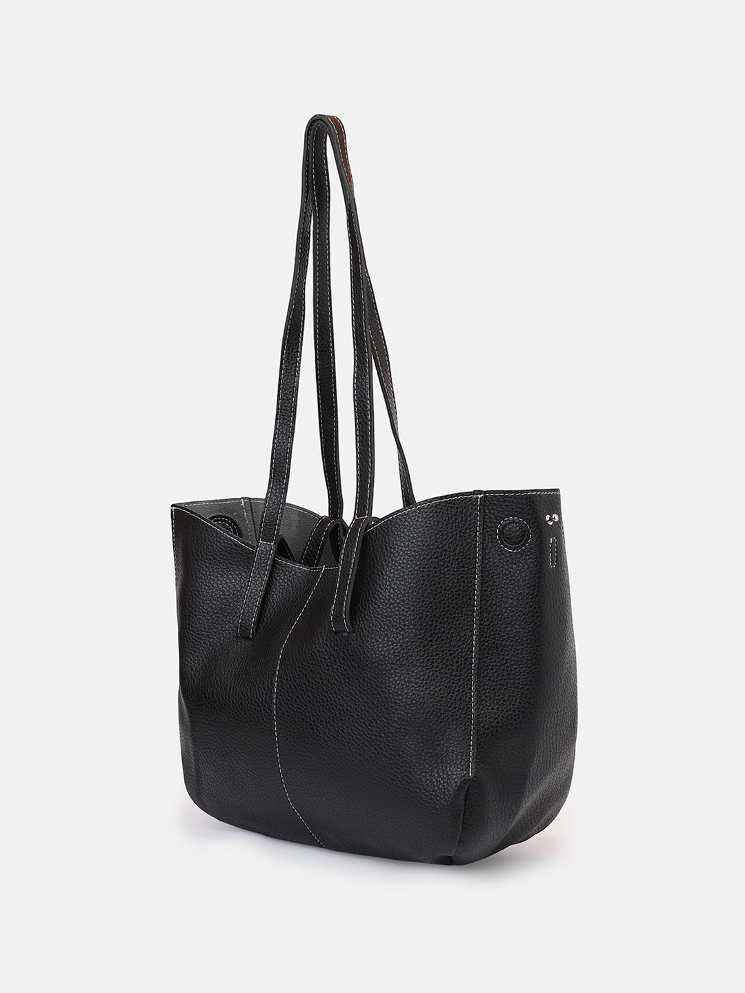 The Medium IllumÃ© Tote Bag With Pouch - Onyx Black