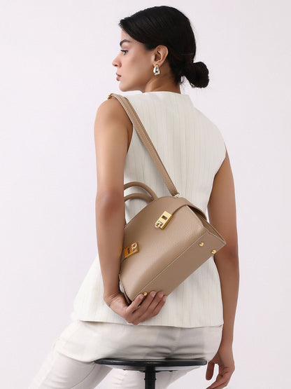 The Small Meridian Hand Bag - Ash Beige