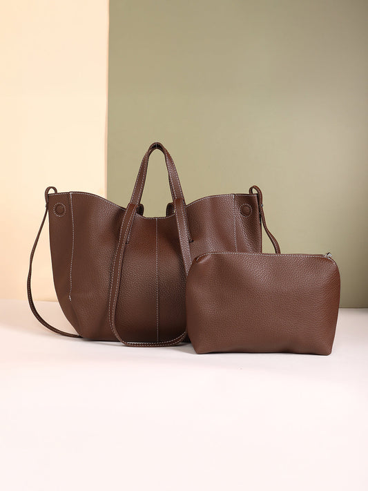 The Medium IllumÃ© Tote Bag With Pouch - Chocolate Brown