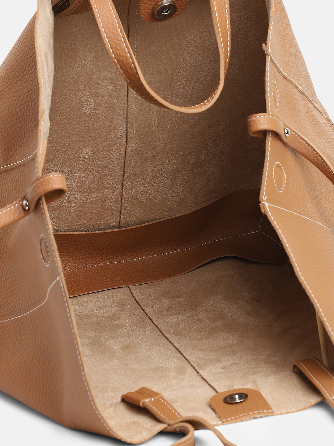 The Large IllumÃ© Tote Bag With Pouch - Khaki Beige