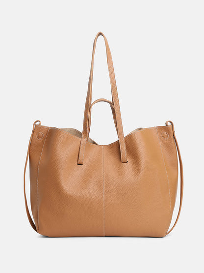 The Large IllumÃ© Tote Bag With Pouch - Khaki Beige