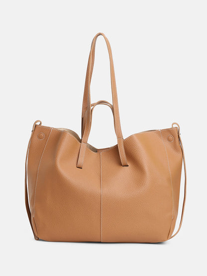 The Large IllumÃ© Tote Bag With Pouch - Khaki Beige