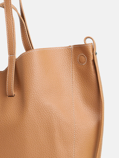 The Large IllumÃ© Tote Bag With Pouch - Khaki Beige