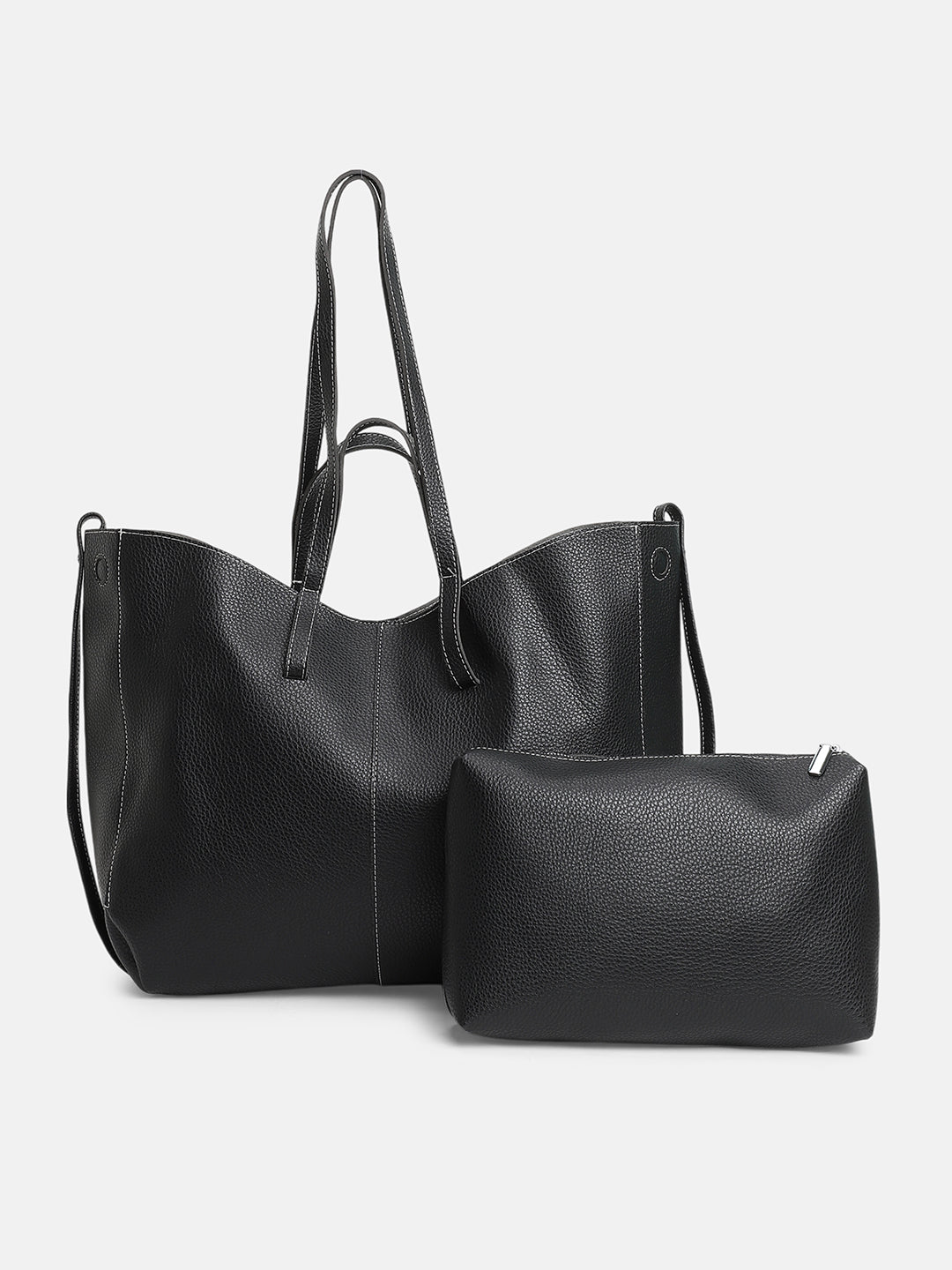 The Large IllumÃ© Tote Bag With Pouch - Onyx Black