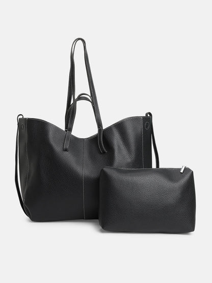 The Large IllumÃ© Tote Bag With Pouch - Onyx Black
