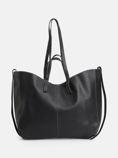 The Large IllumÃ© Tote Bag With Pouch - Onyx Black