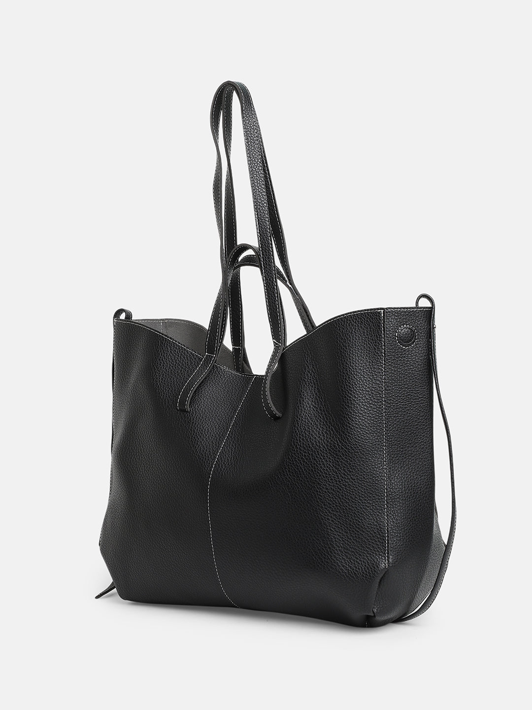 The Large IllumÃ© Tote Bag With Pouch - Onyx Black