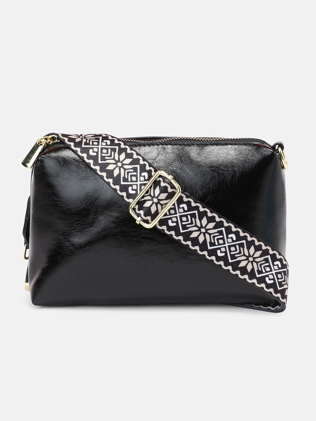 The Foldara Hand Bag With Pouch - Onyx Black