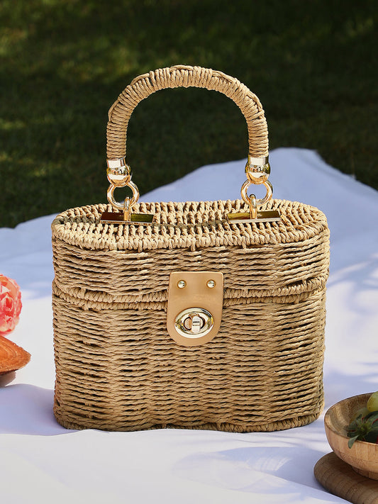 The Straw-LunÃ©a Hand Bag - Khaki Brown