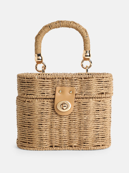 The Straw-LunÃ©a Hand Bag - Khaki Brown
