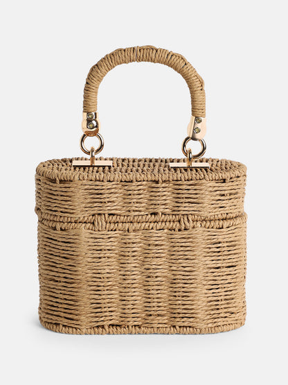 The Straw-LunÃ©a Hand Bag - Khaki Brown