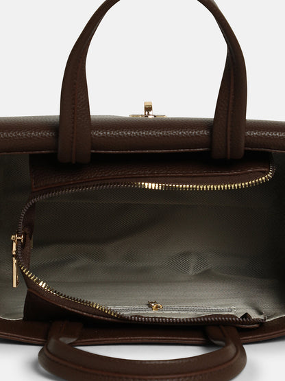The AuratÃ© Hand Bag - Mocha Brown