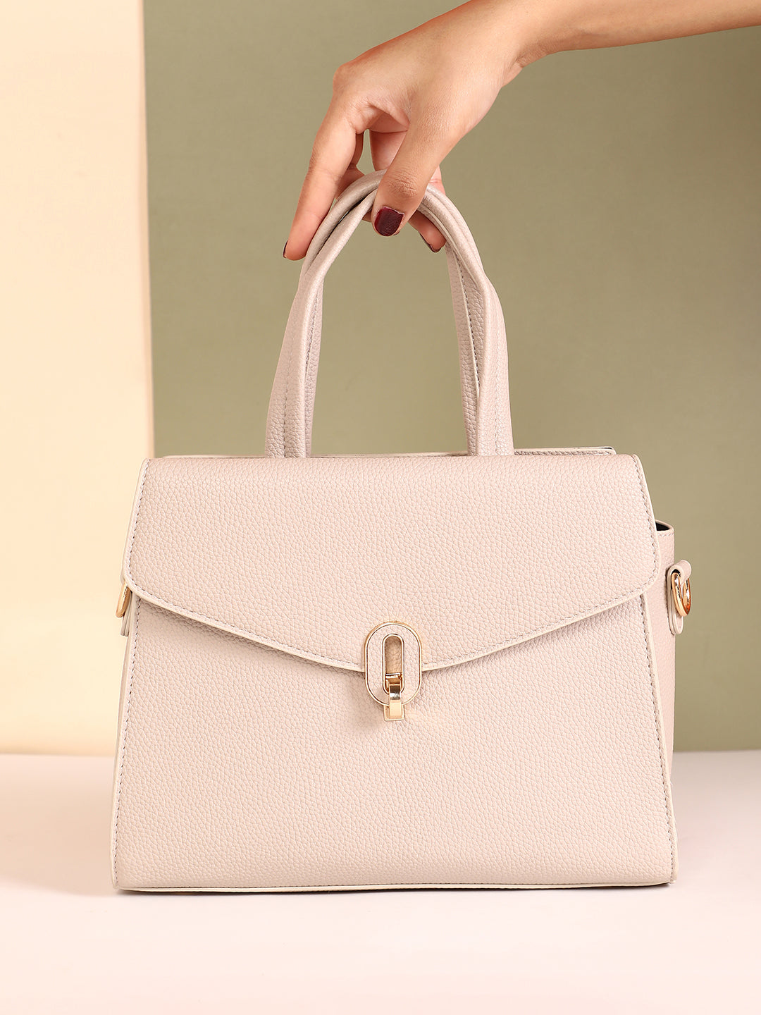 The AuratÃ© Hand Bag - Khaki Beige