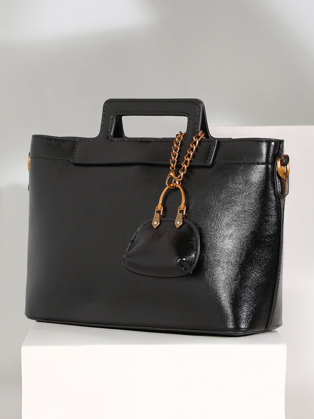 The Madame Hand Bag With Pouch - Onyx Black