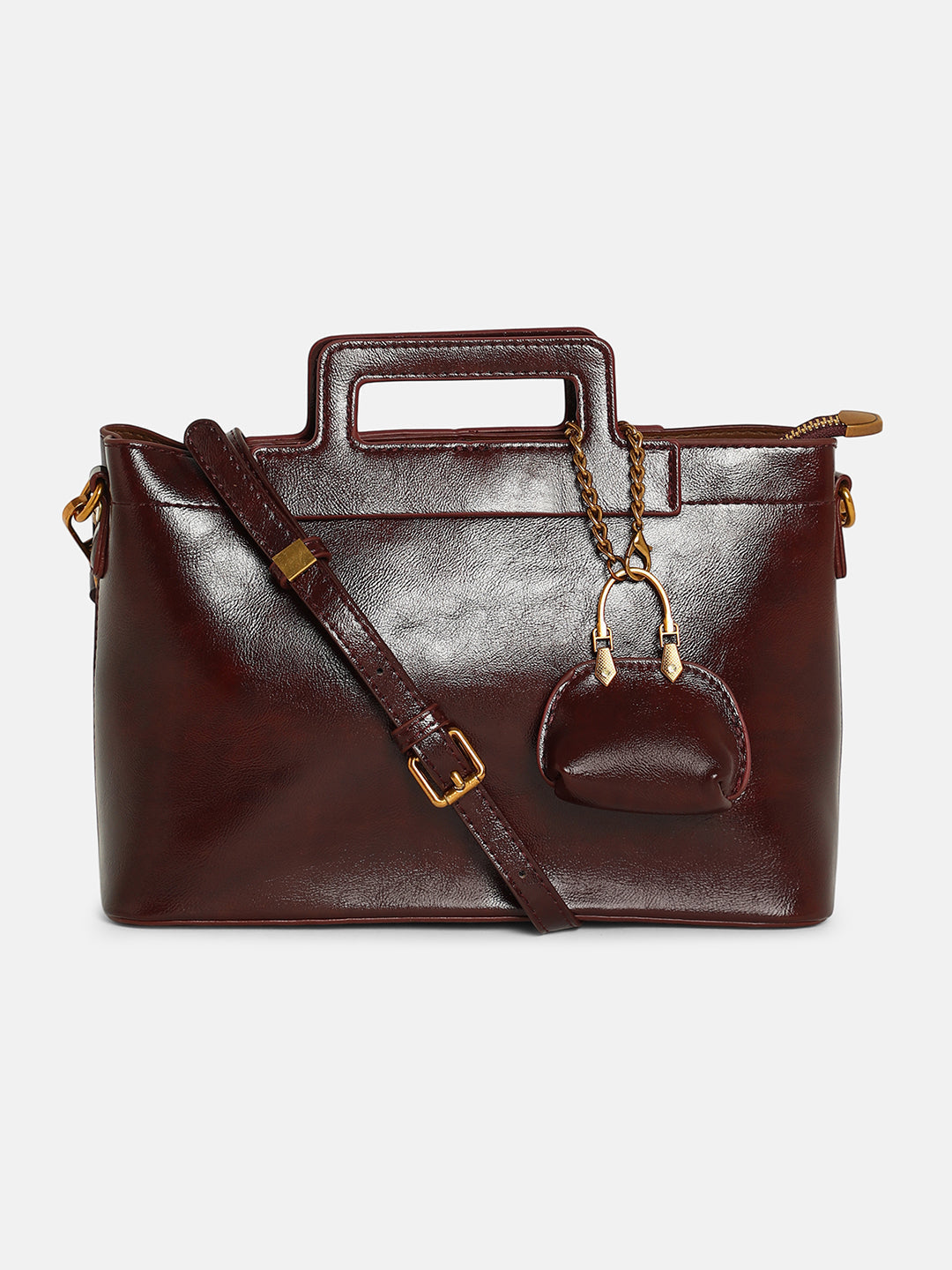 The Madame Hand Bag With Pouch - Chocolate Brown