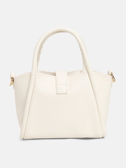 The Galleria Hand Bag With Pouch - Ivory White