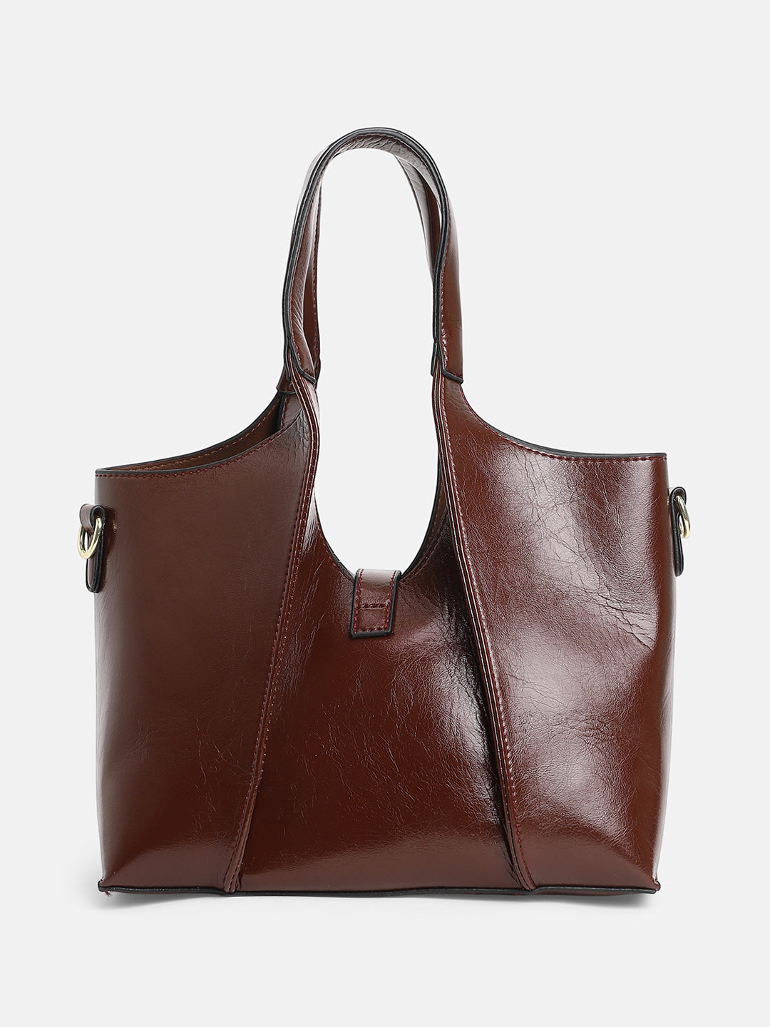 The Foldara Hand Bag With Pouch - Mocha Brown
