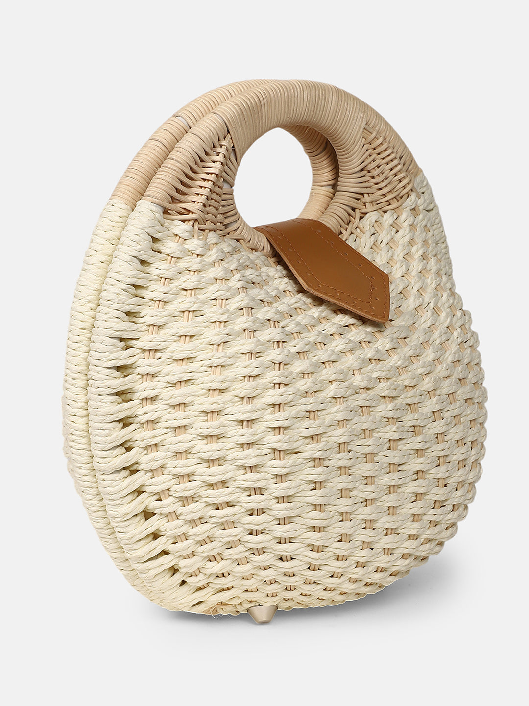 The The Straw-Orb Hand Bag Hand Bag - Off-White