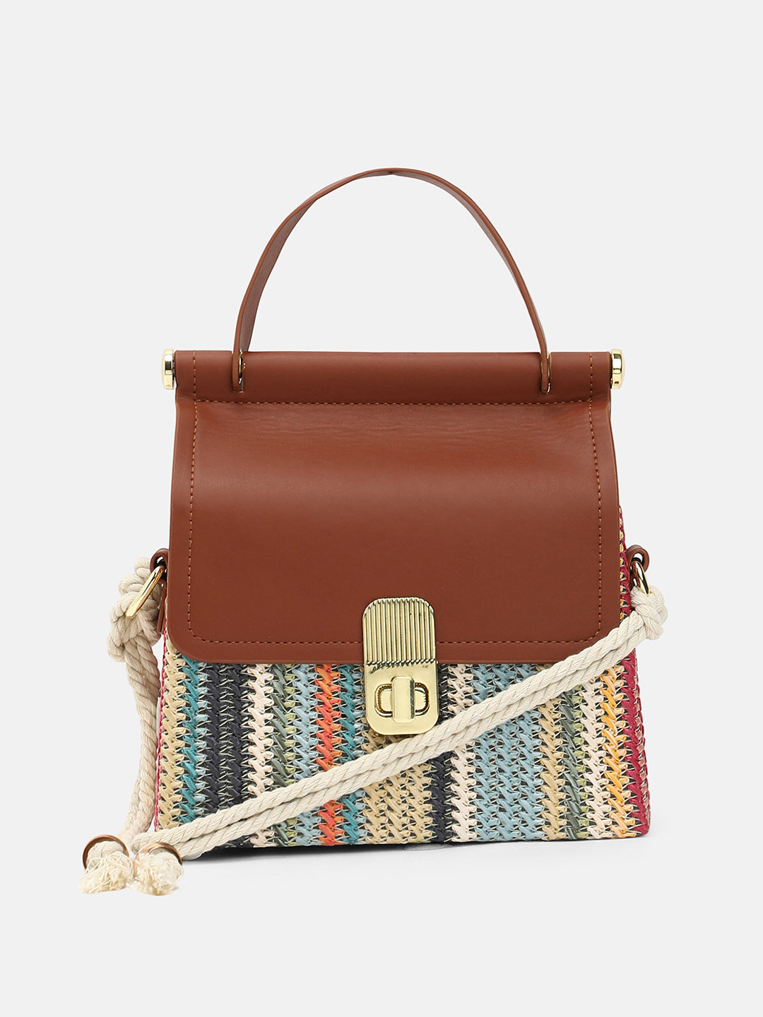 The Small Straw-MÃ©decin Hand Bag - Multicolour