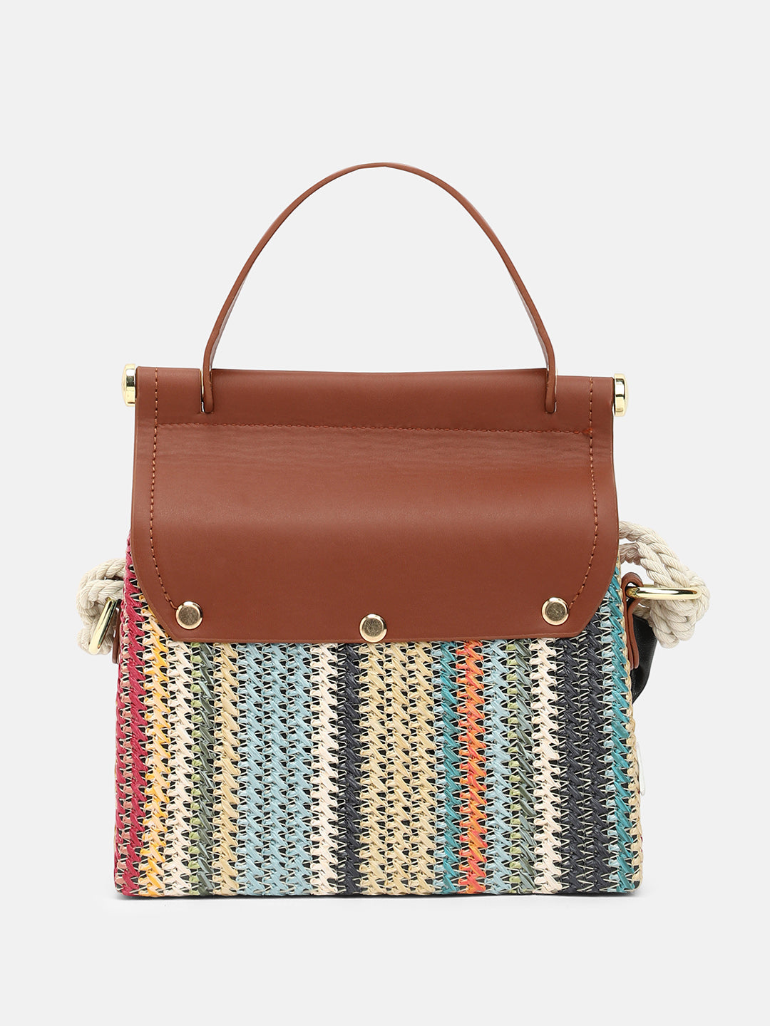 The Small Straw-MÃ©decin Hand Bag - Multicolour