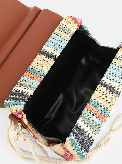 The Small Straw-MÃ©decin Hand Bag - Multicolour