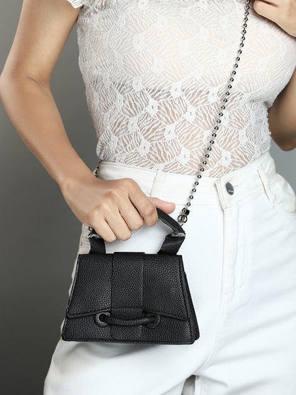 The Mini-Curve Hand Bag - Onyx Black