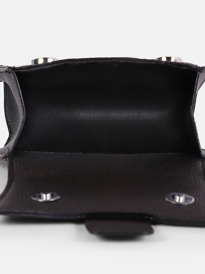The Mini-Curve Hand Bag - Onyx Black