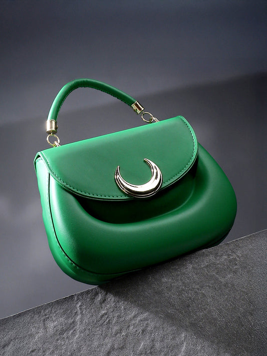 The Crescent Hand Bag - Forest Green