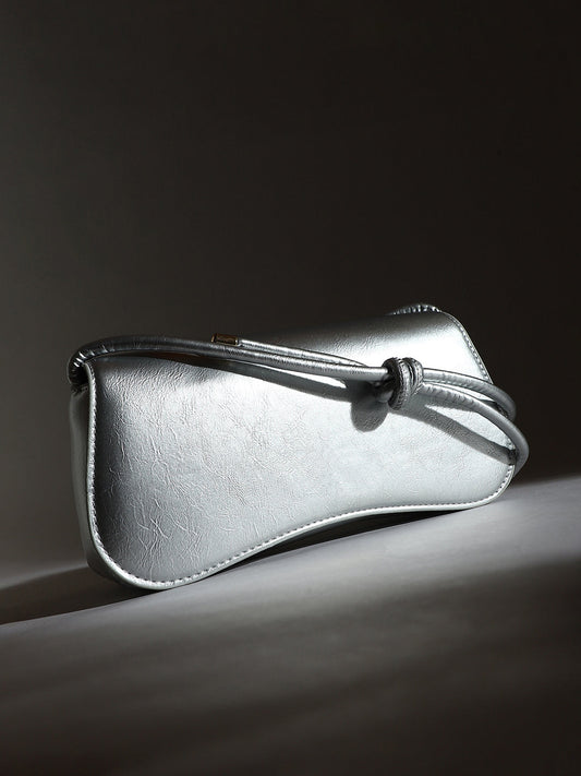 The Gleam Shoulder Bag - Metallic Silver
