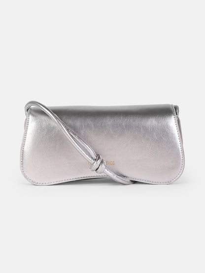 The Gleam Shoulder Bag - Metallic Silver