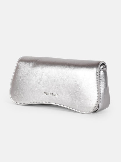 The Gleam Shoulder Bag - Metallic Silver
