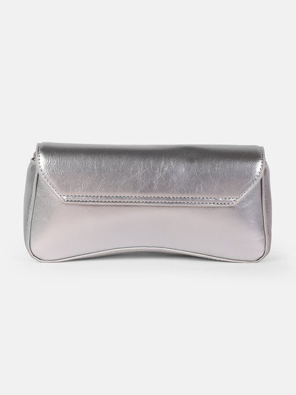 The Gleam Shoulder Bag - Metallic Silver