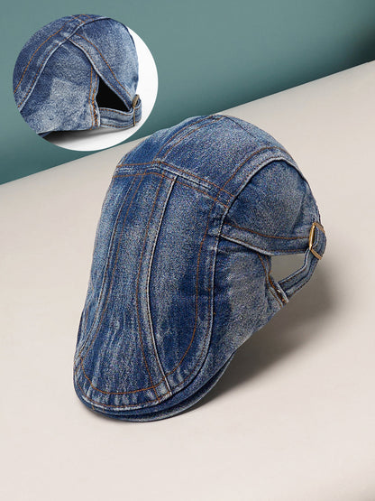 The Denim Driver Cap - Indigo Blue