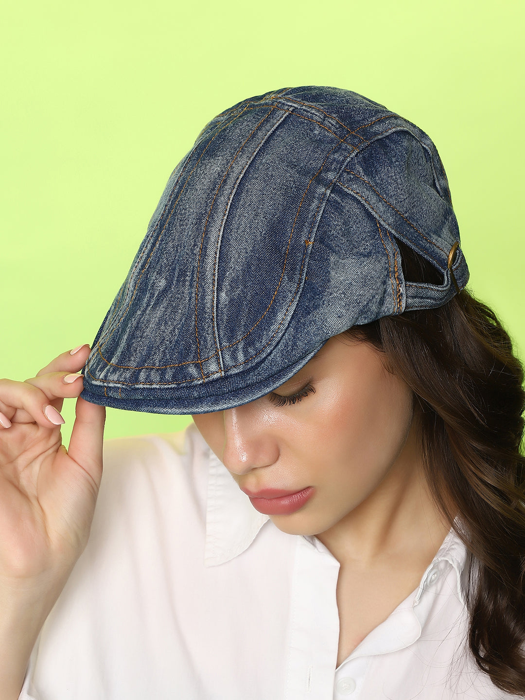 The Denim Driver Cap - Indigo Blue