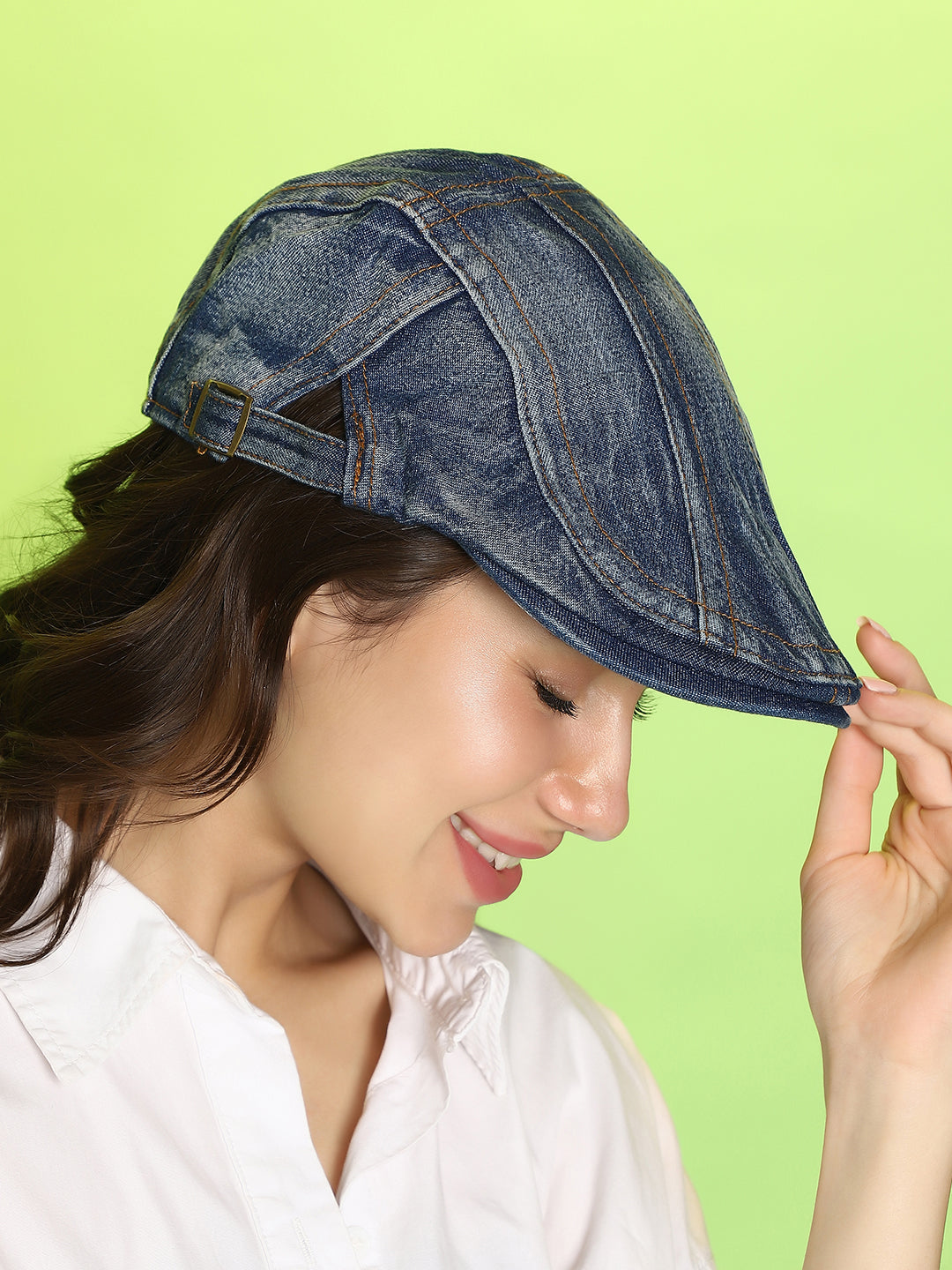 The Denim Driver Cap - Indigo Blue