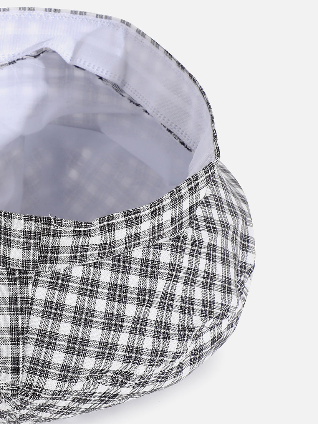 Black & White Textured Beret Hat