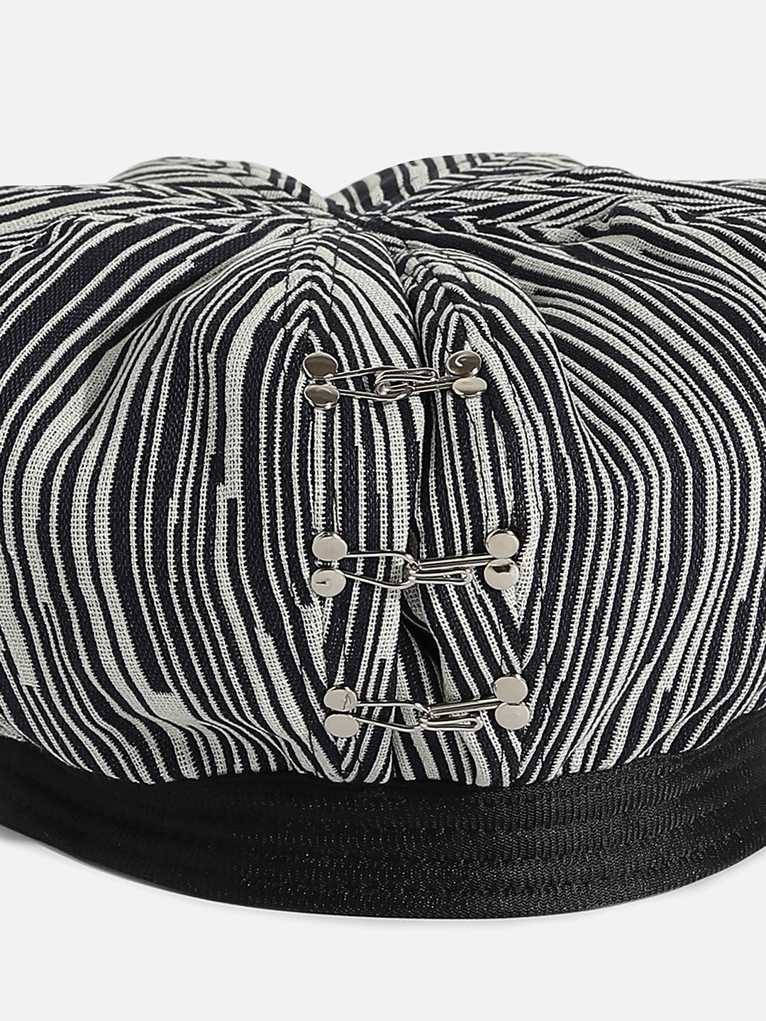 Black & White Textured Bakerboy Hat