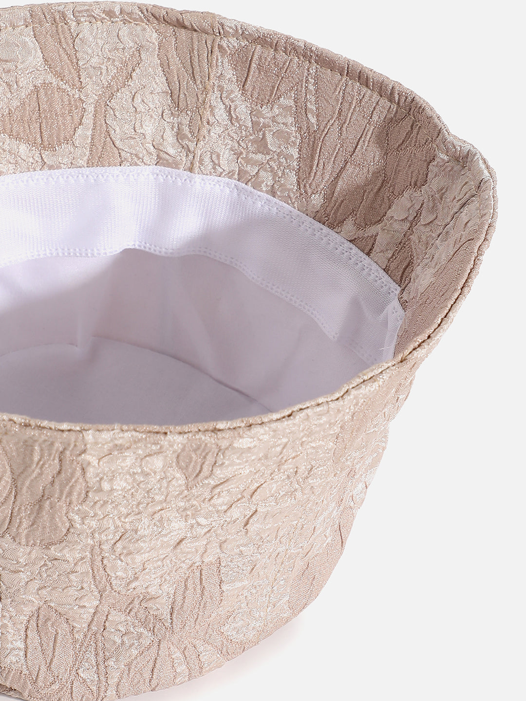 BEIGE TEXTURED BUCKET HAT