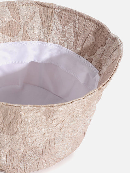 BEIGE TEXTURED BUCKET HAT