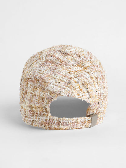 The Boucle Baseball Cap - Sand Beige