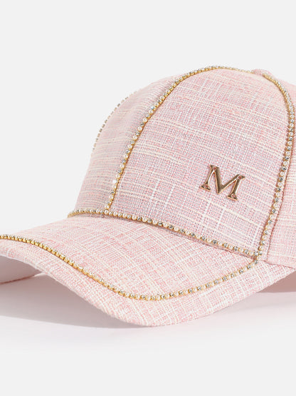 BLUSH PINK TEXTURED BASEBALL CAP