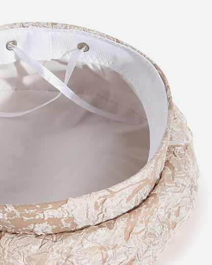 BEIGE TEXTURED BERET HAT