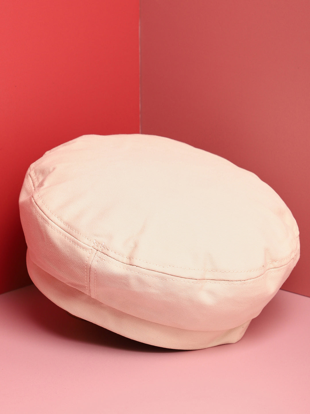 White Solid Beret Hat