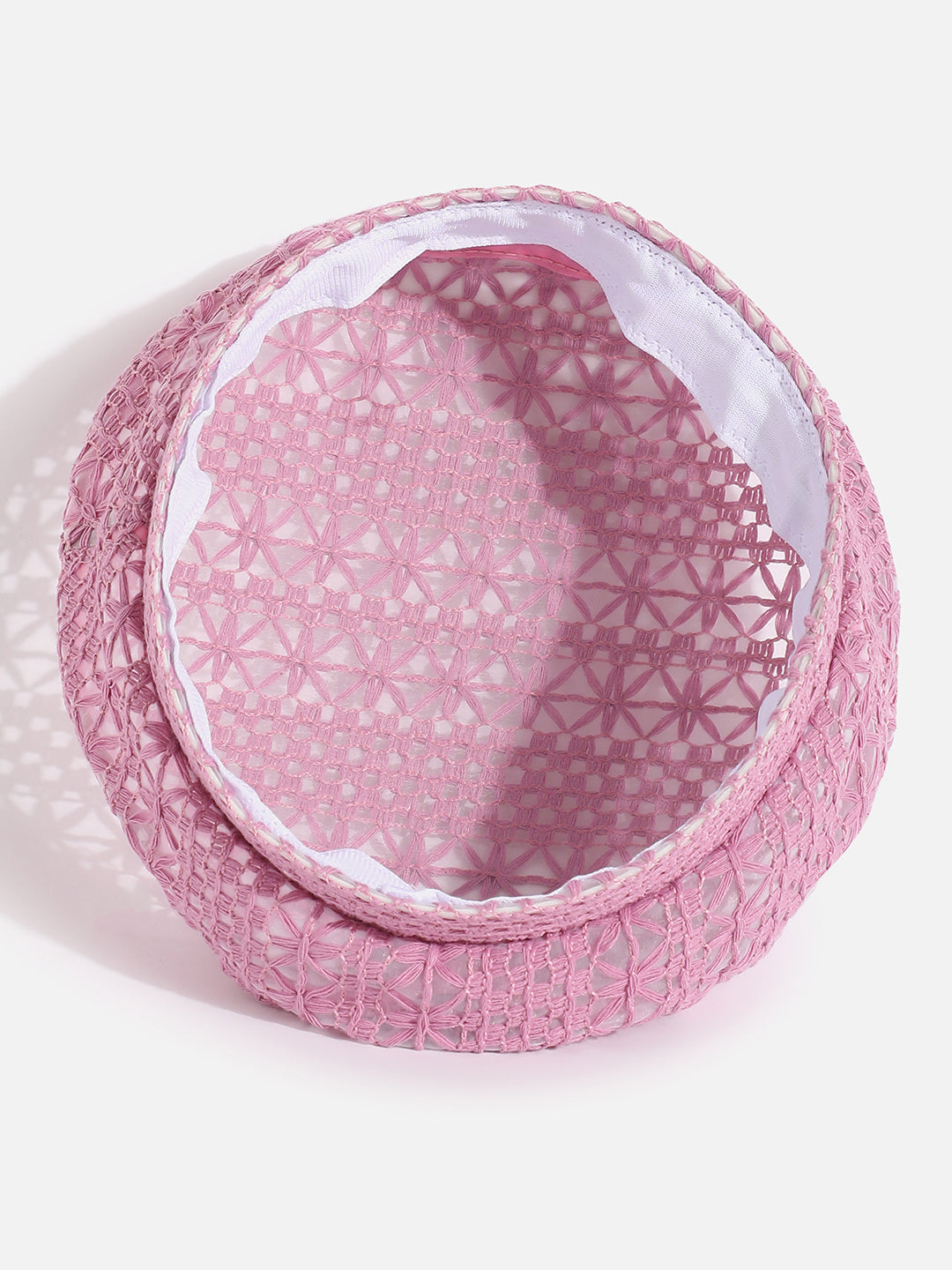 PINK TEXTURED BERET HAT