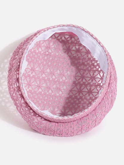 PINK TEXTURED BERET HAT
