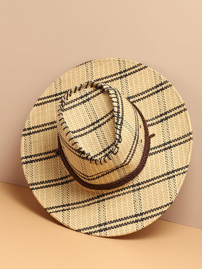 Beige Textured Cowboy Hat
