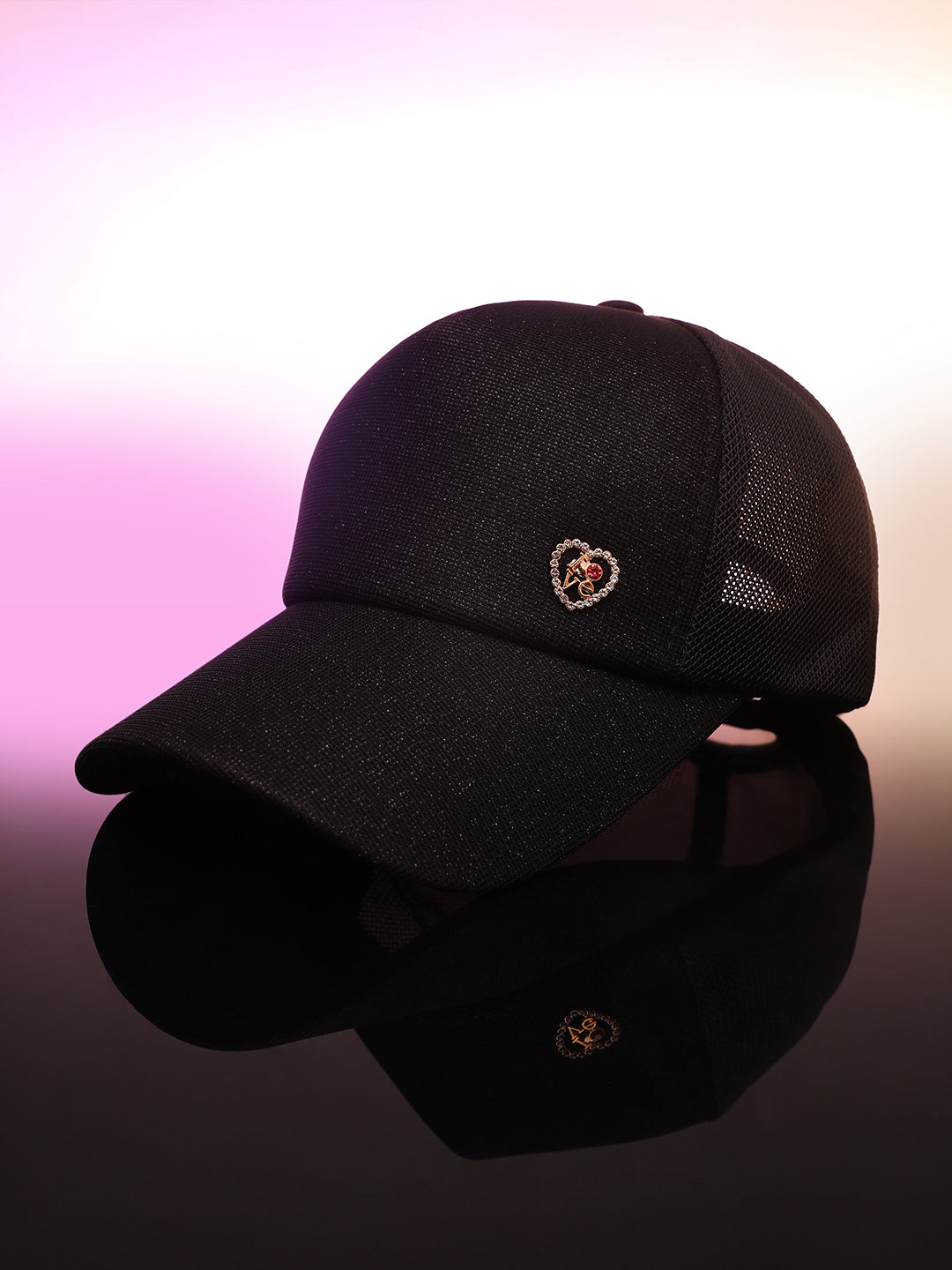 Bling Heart Baseball Cap