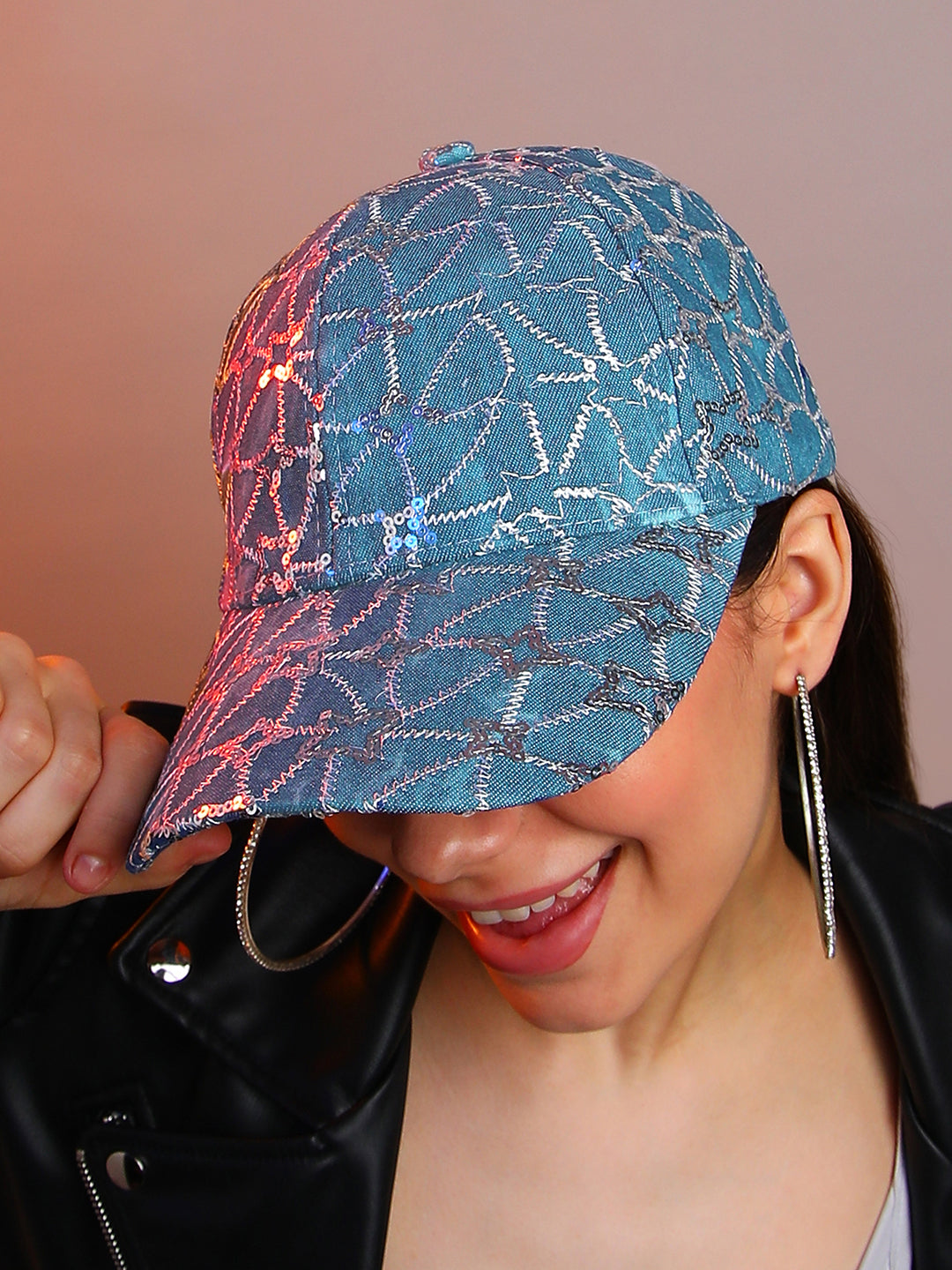 Sequined Star Baseball Cap