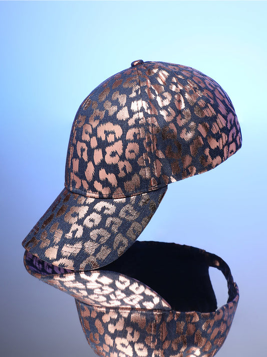 Metallic Leopard Baseball Cap