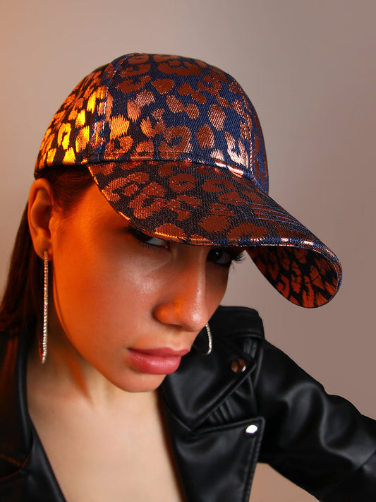 Metallic Leopard Baseball Cap